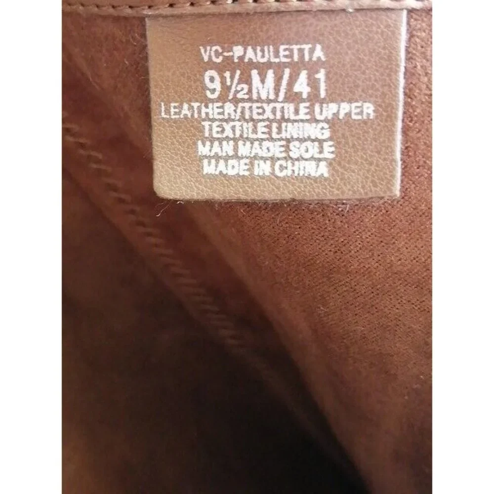 Vince Camuto Womens Boots Pauletta Brown Leather Zip Knee High Wide Calf 9.5 - Picture 13 of 14